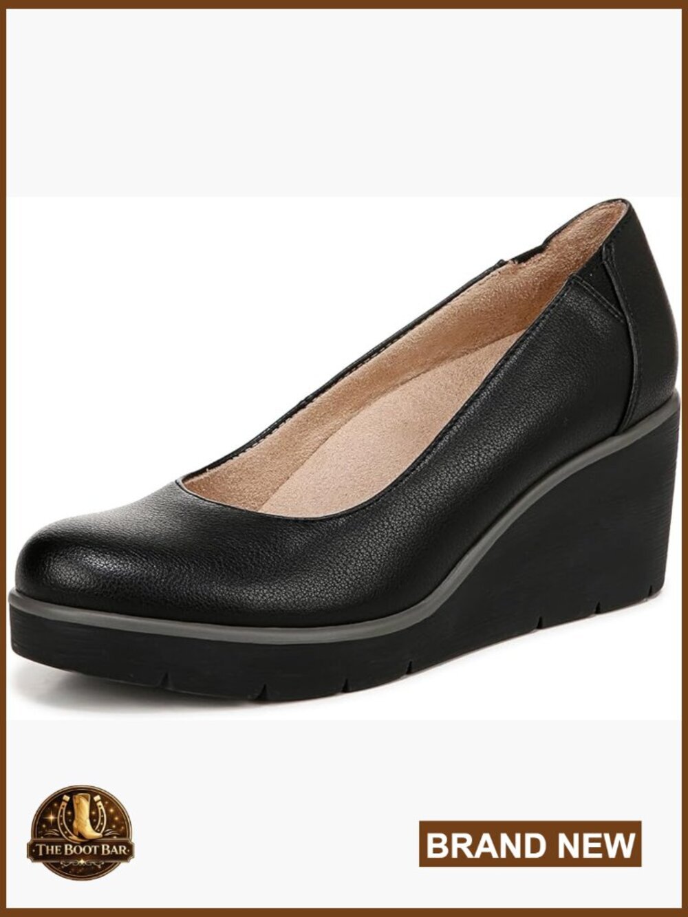 Women's Wedge Heel Shoes with Arch Support, Pull-On Casual Walking